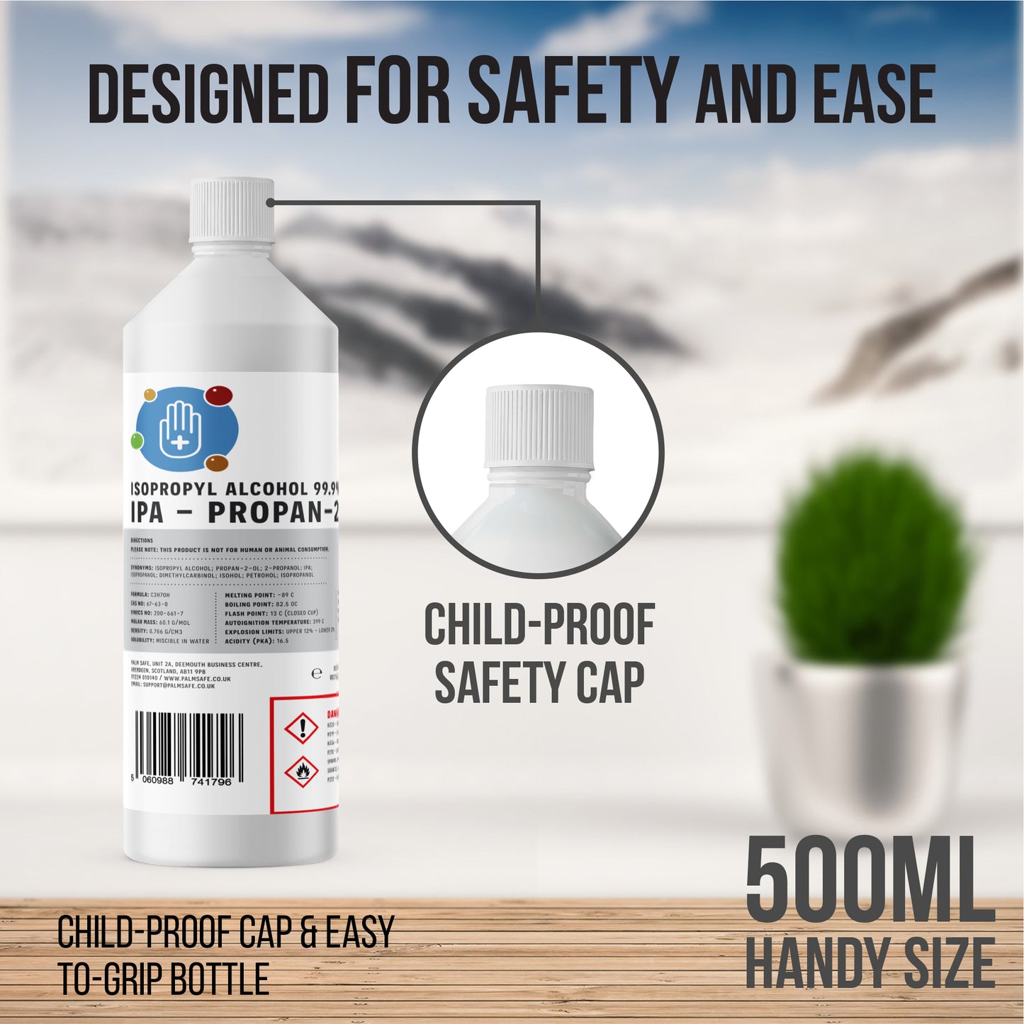 1 Litre Rubbing Alcohol with Safet Cap