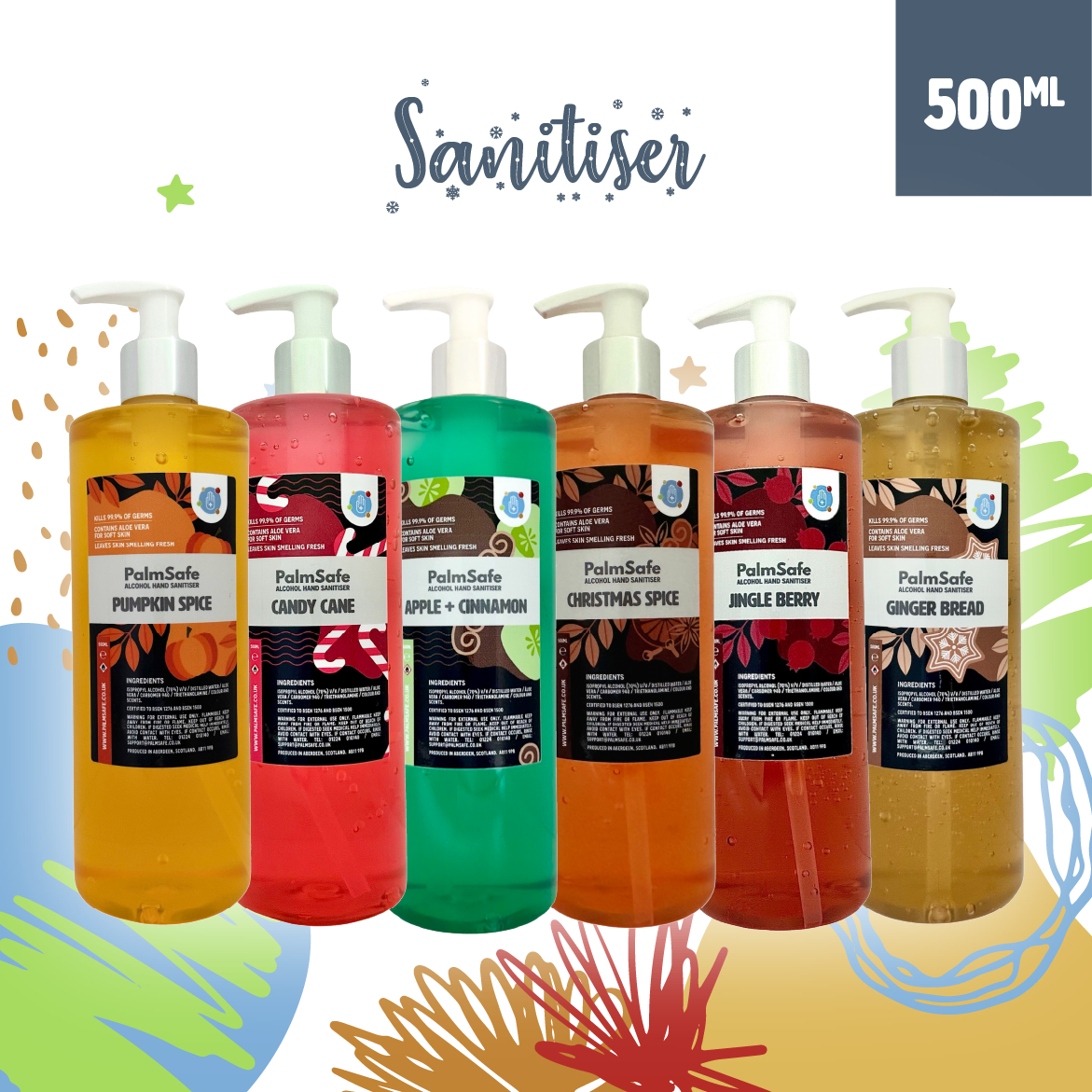 Christmas 500ml Pump Bottles