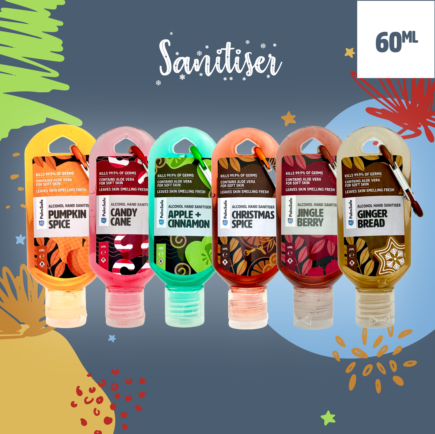 Christmas 60ml Clip Bottles