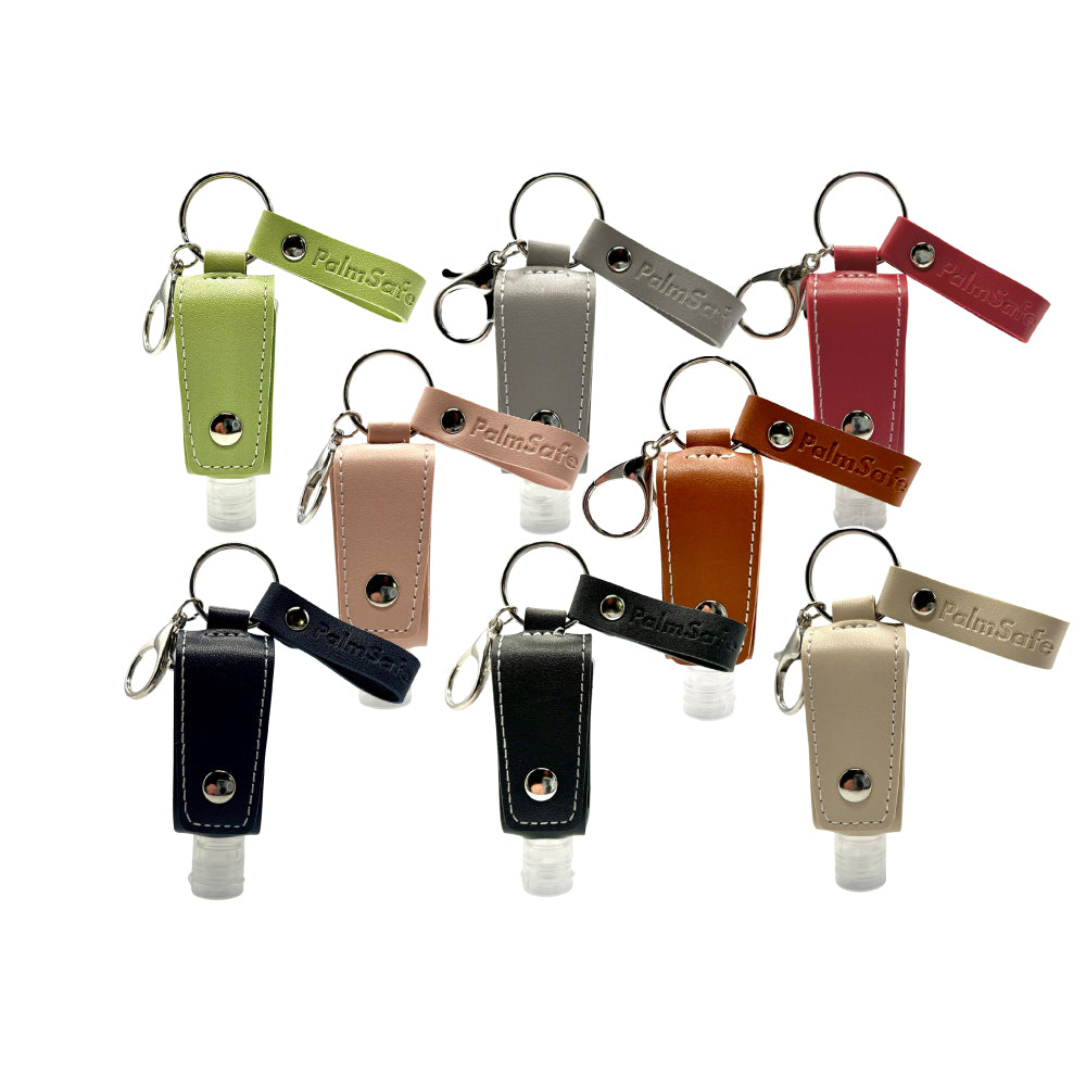 Biopure Keychain Keychain Leather Cased Refillable Sanitiser Bottle - Stock Clearance ...